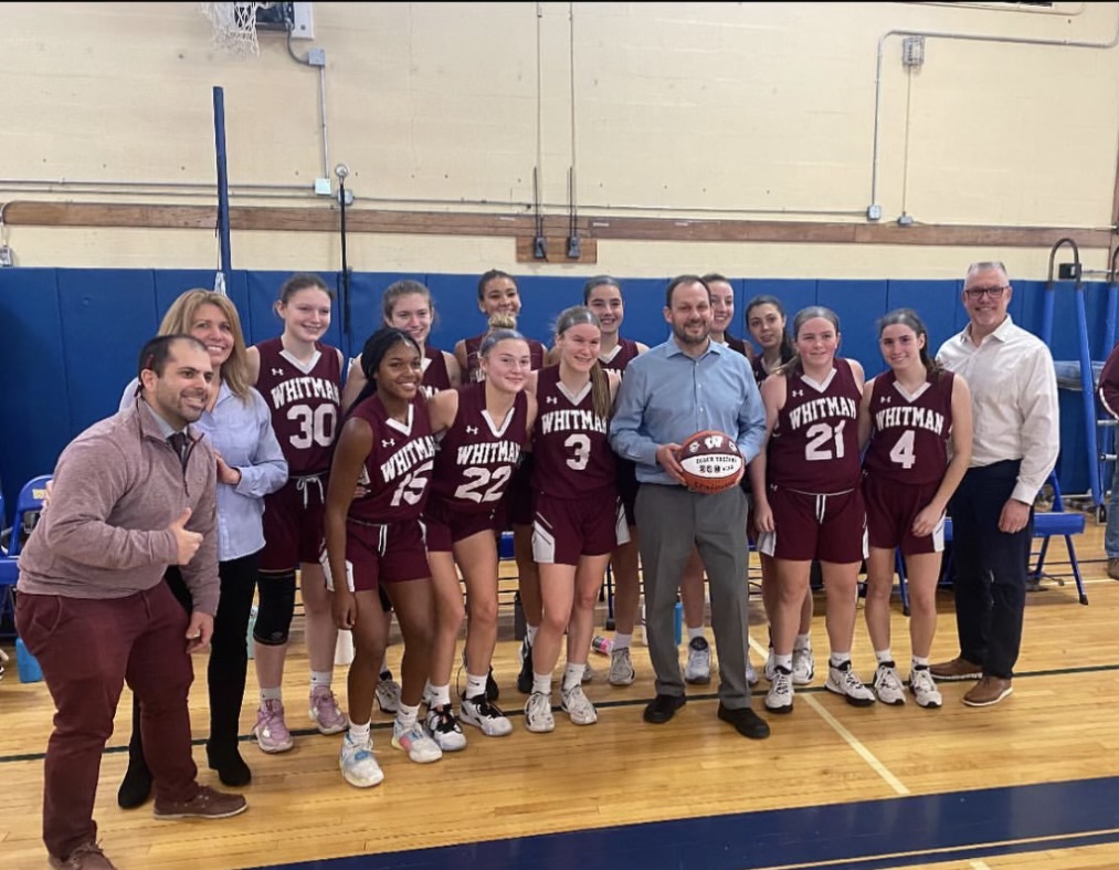 Coach Trebour just celebrated his 300th Career Win with the Wildcats of Walt Whitman High School, pictured here with the team and assistant coaches